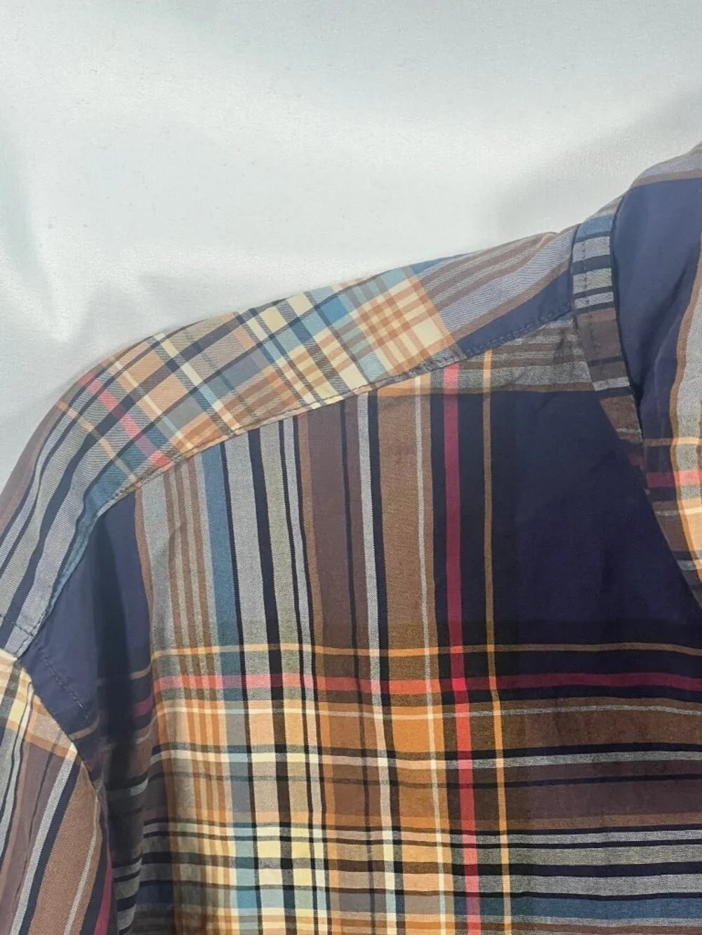J Crew Shirt Mens Casual Button Down Shirt 2 Ply Cotton XL Slim Fit Plaid Preppy